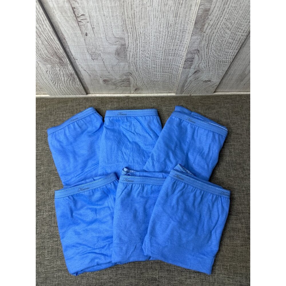 Hanes Women Briefs Panties 3XL Blue Comfortable Everyday Underwear Pack of 6